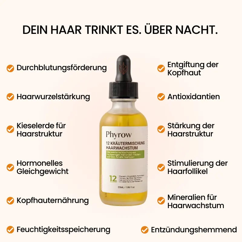 Phyrow 12-in-1 Haarwachstums-Serum | Nächtliche Kopfhautpflege