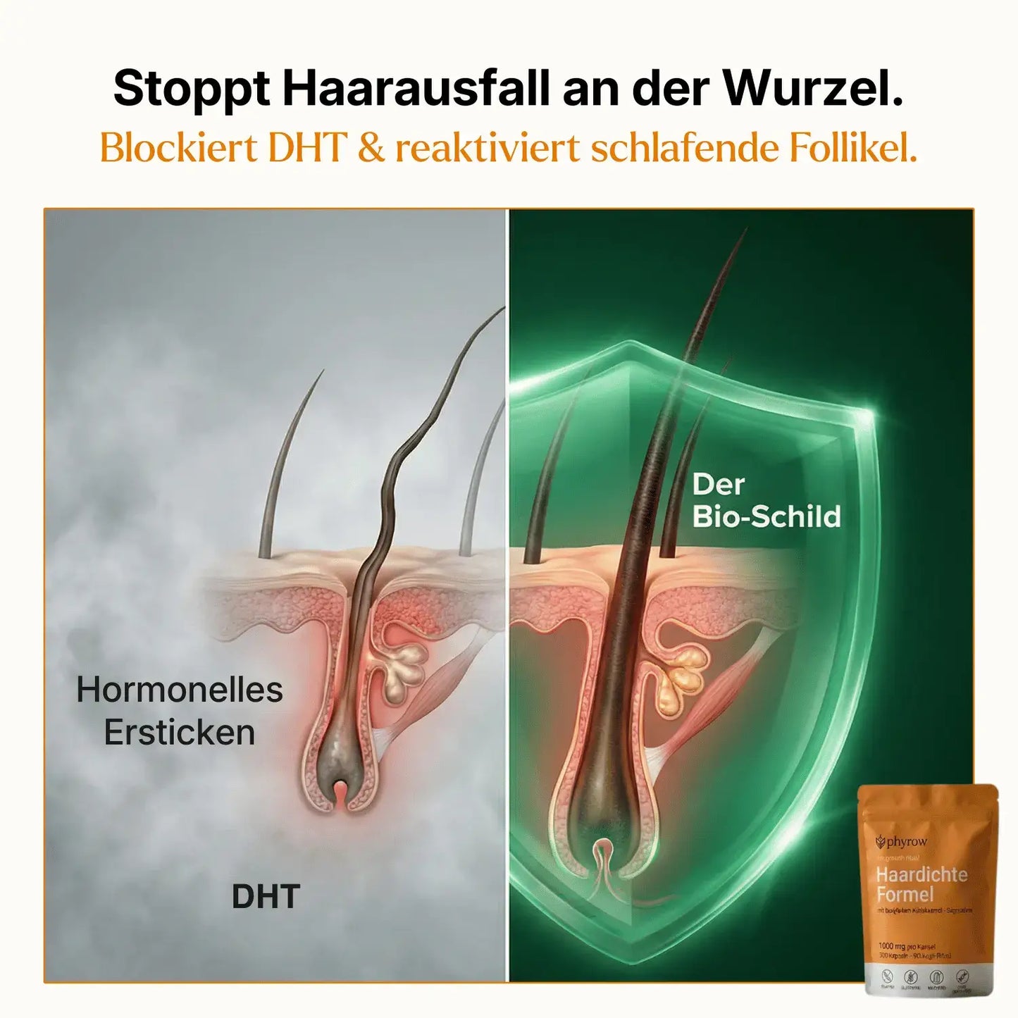 Phyrow Nächtliche Haar-Softgels mit Kürbiskernöl & Sägepalme